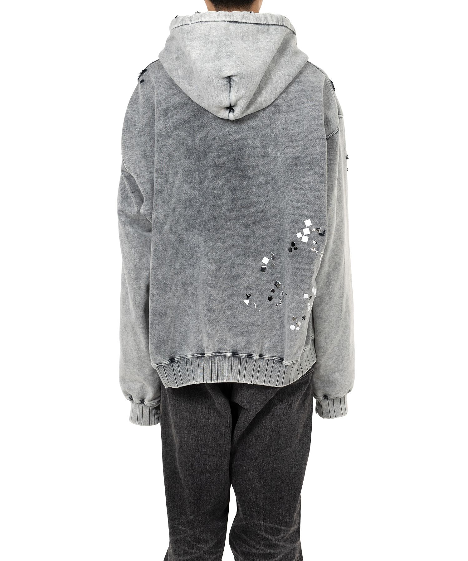 Embellished Bleached Hoodie