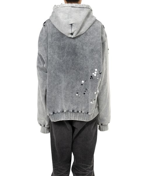 Embellished Bleached Hoodie