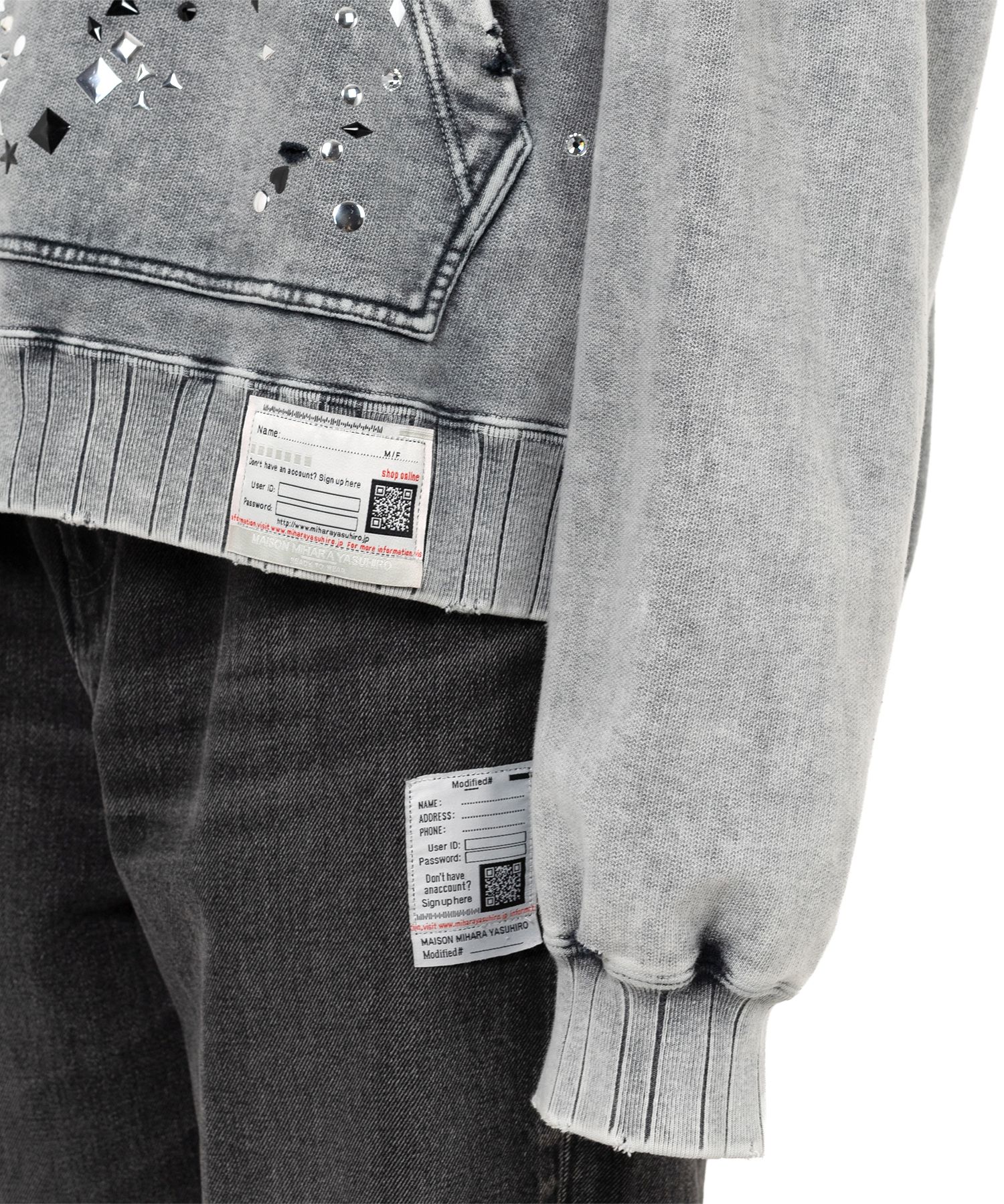 Embellished Bleached Hoodie