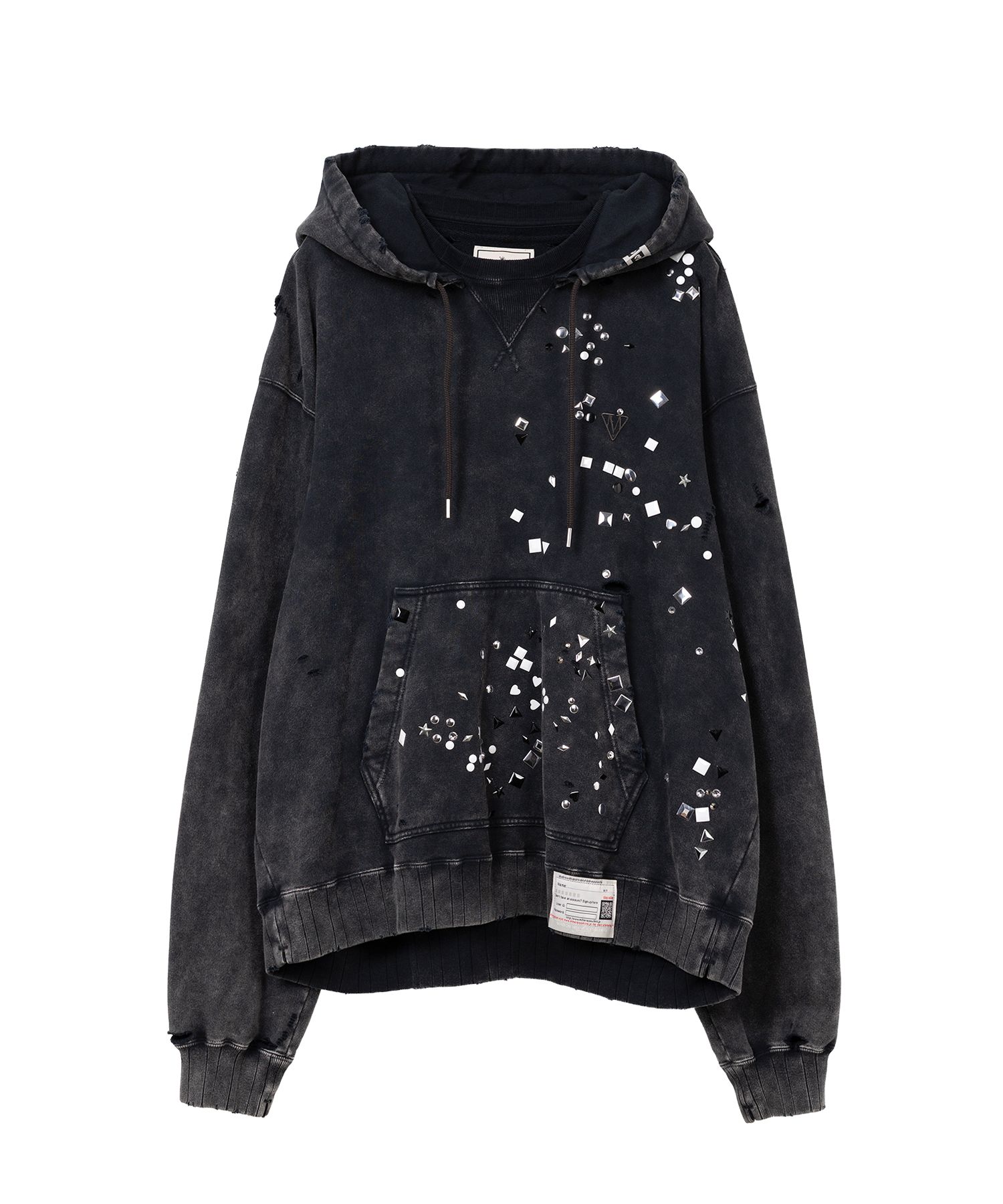 Embellished Bleached Hoodie