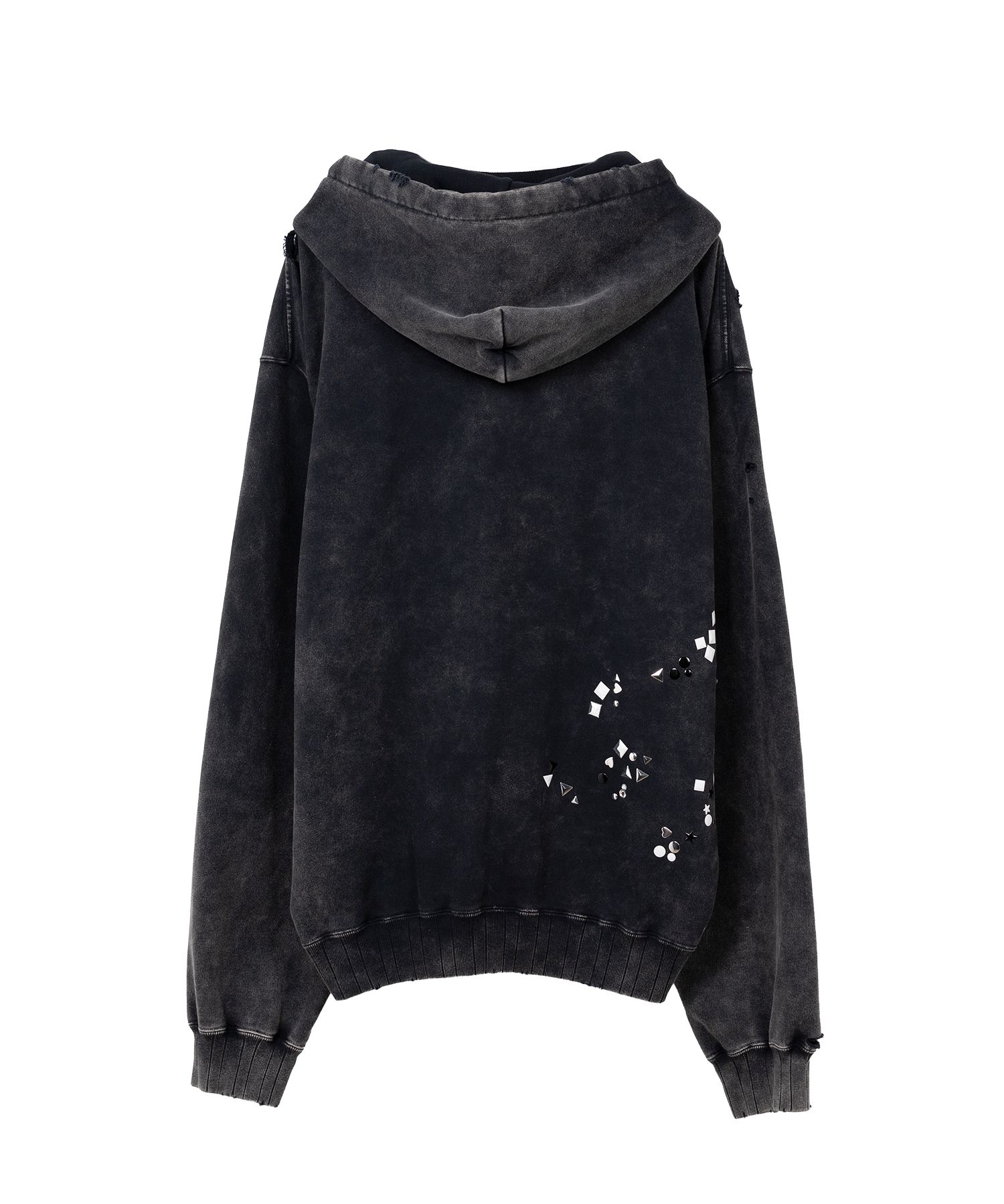 Embellished Bleached Hoodie