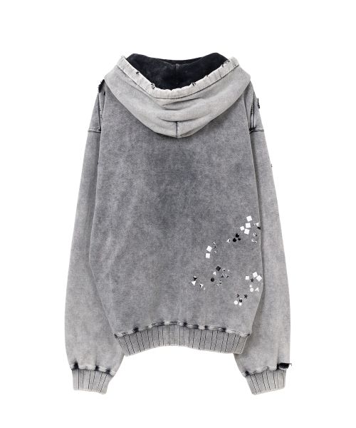 Embellished Bleached Hoodie