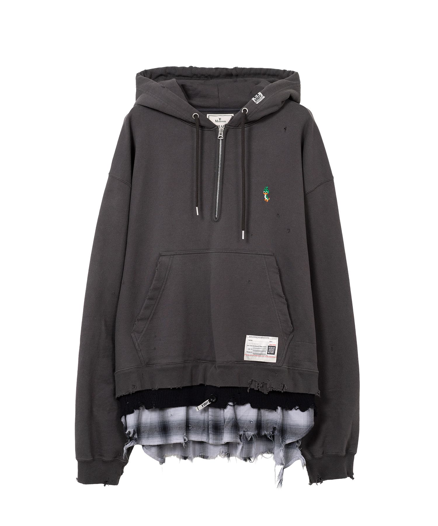 MAISON MIHARA YASUHIRO◆ロゴ刺繍フーデッドジャケット 送料込 セール】Cropped Track Jacket（ナイロンジャケット）｜Maison