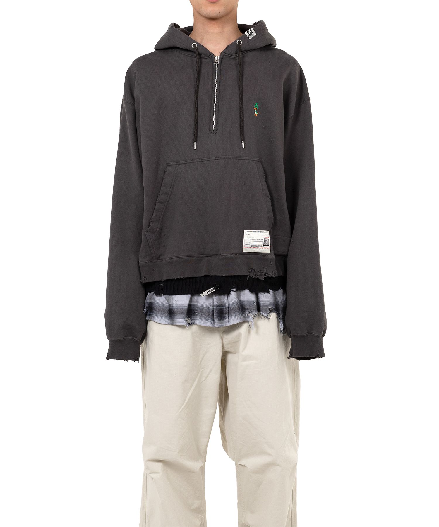 Triple Layered Half-zip Hoodie