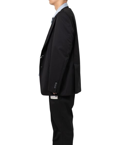 Mix Layered Wool Gabardine Jacket