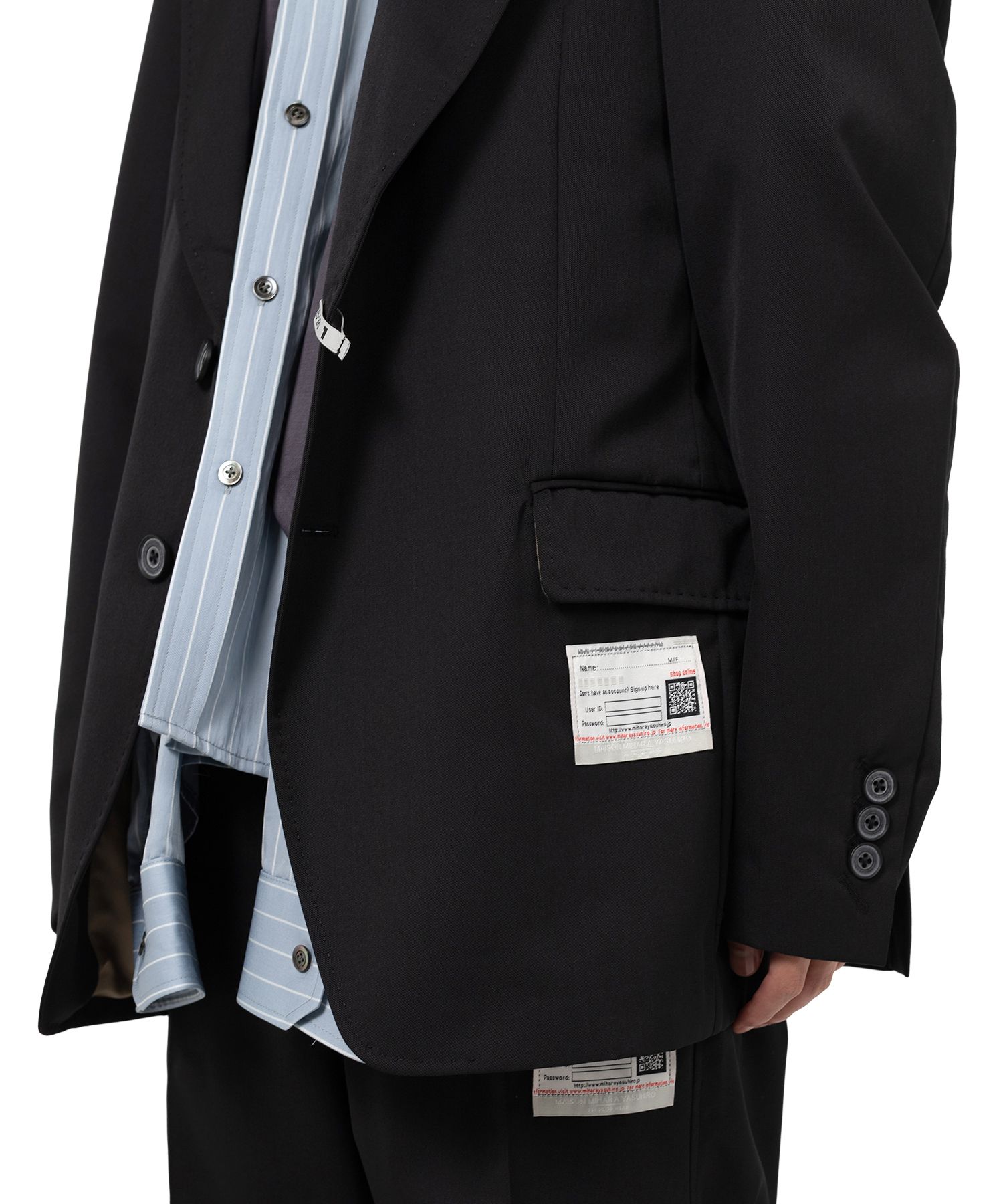 Mix Layered Wool Gabardine Jacket