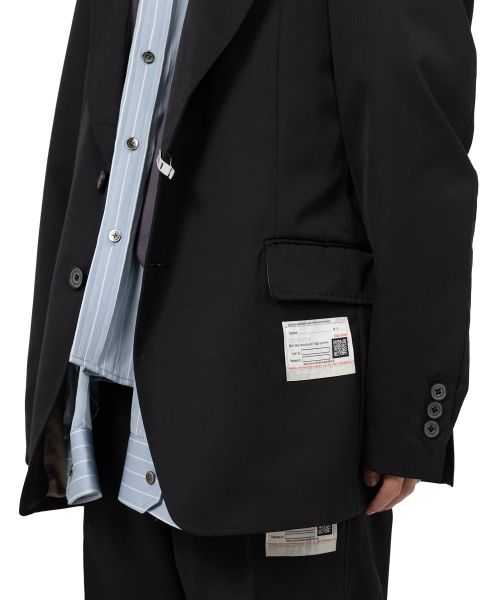 Mix Layered Wool Gabardine Jacket