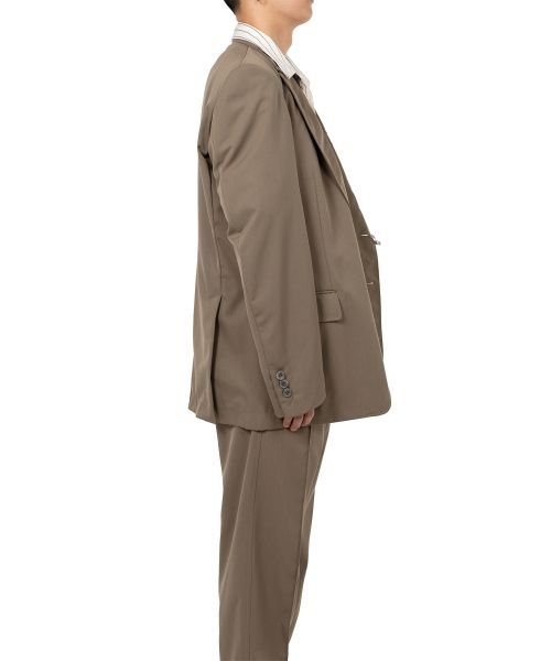 Mix Layered Wool Gabardine Jacket