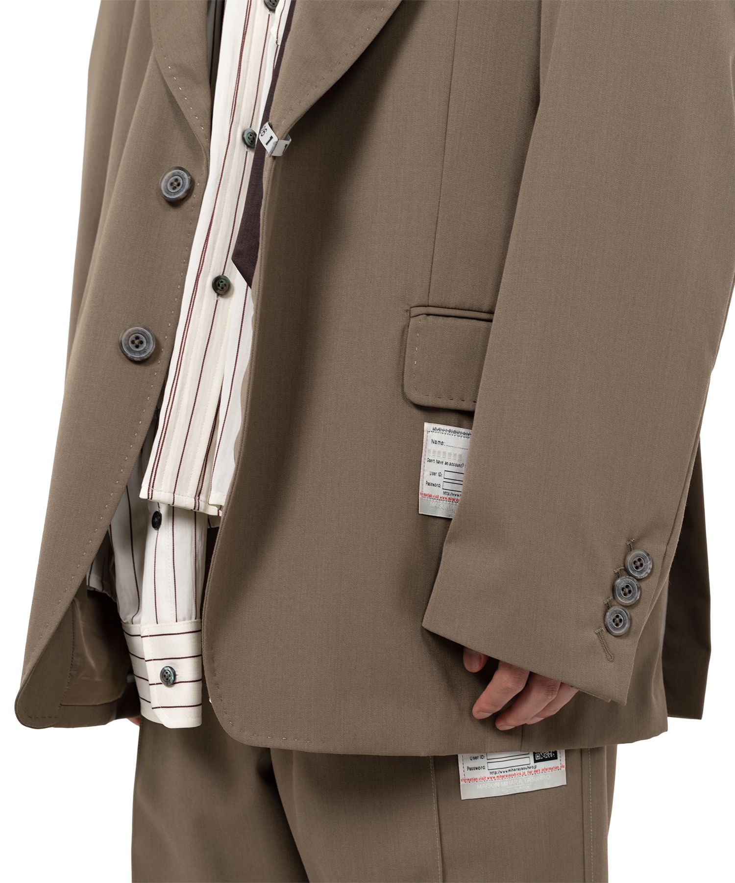 Mix Layered Wool Gabardine Jacket