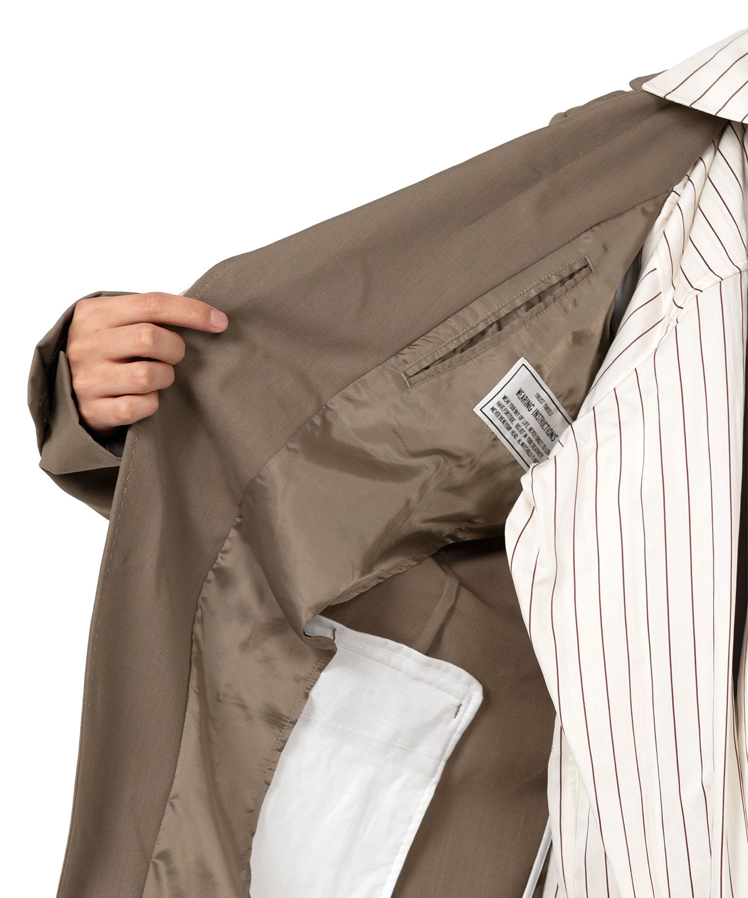 Mix Layered Wool Gabardine Jacket