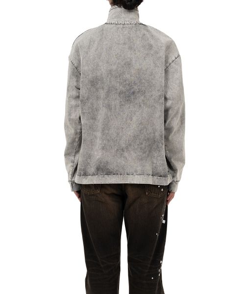 Amateur Sewn Like Half Zip-up Long Sleeve T-shirt