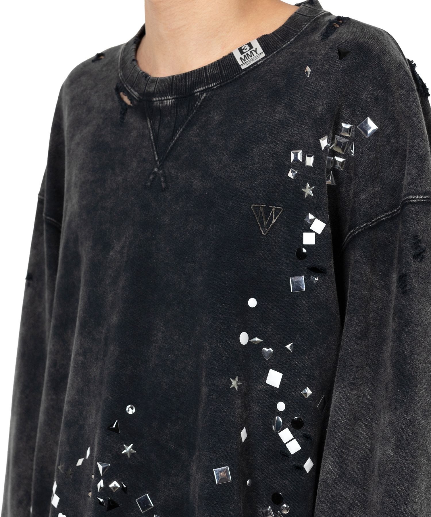 Embellished Bleached Sweatshirt
