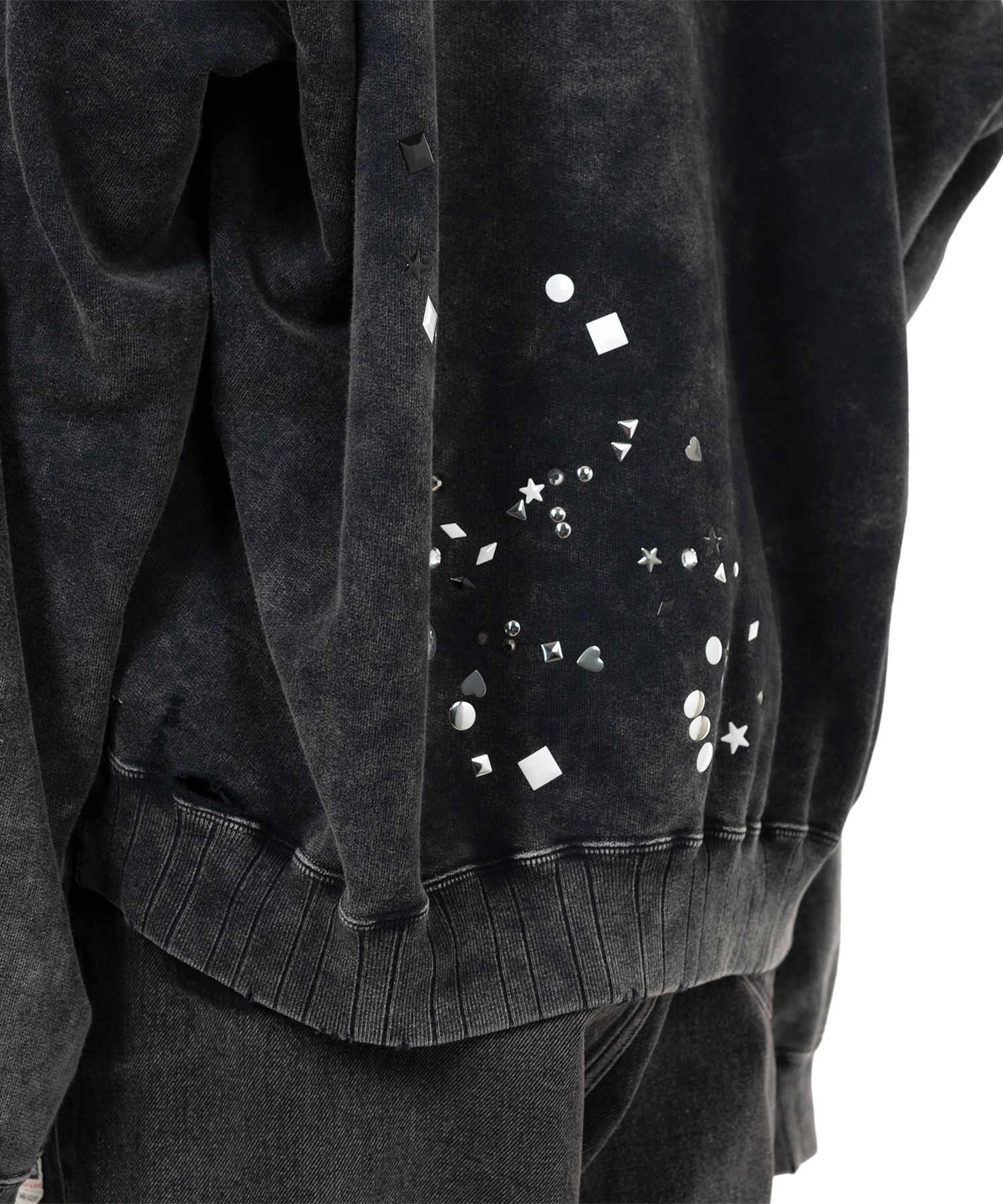 Embellished Bleached Sweatshirt