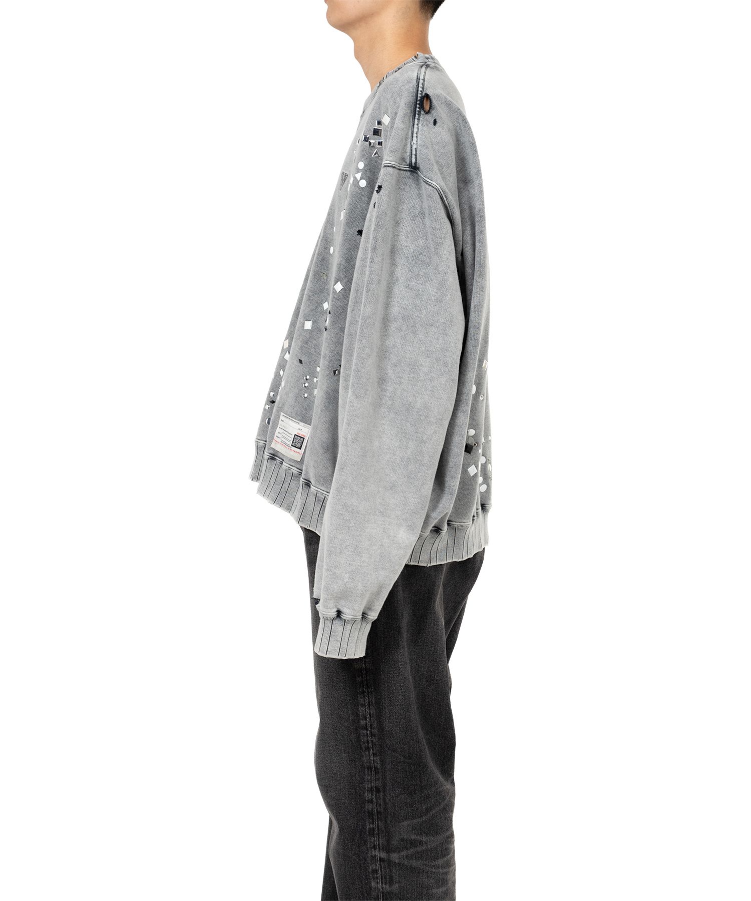 Embellished Bleached Sweatshirt