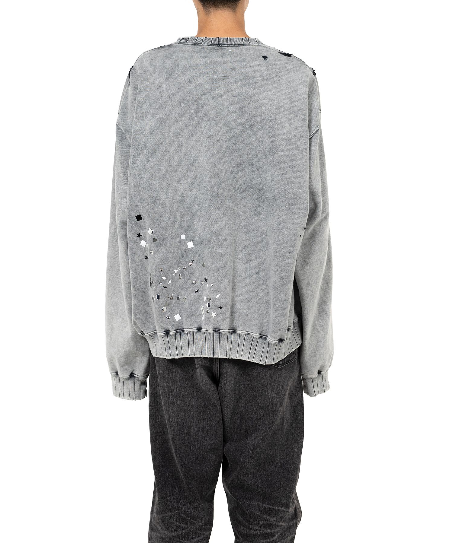Embellished Bleached Sweatshirt