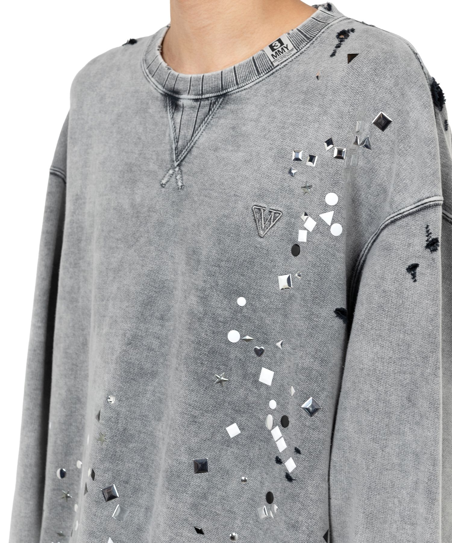 Embellished Bleached Sweatshirt