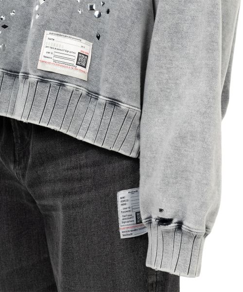 Embellished Bleached Sweatshirt