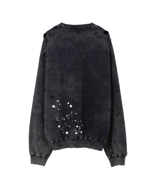 Embellished Bleached Sweatshirt