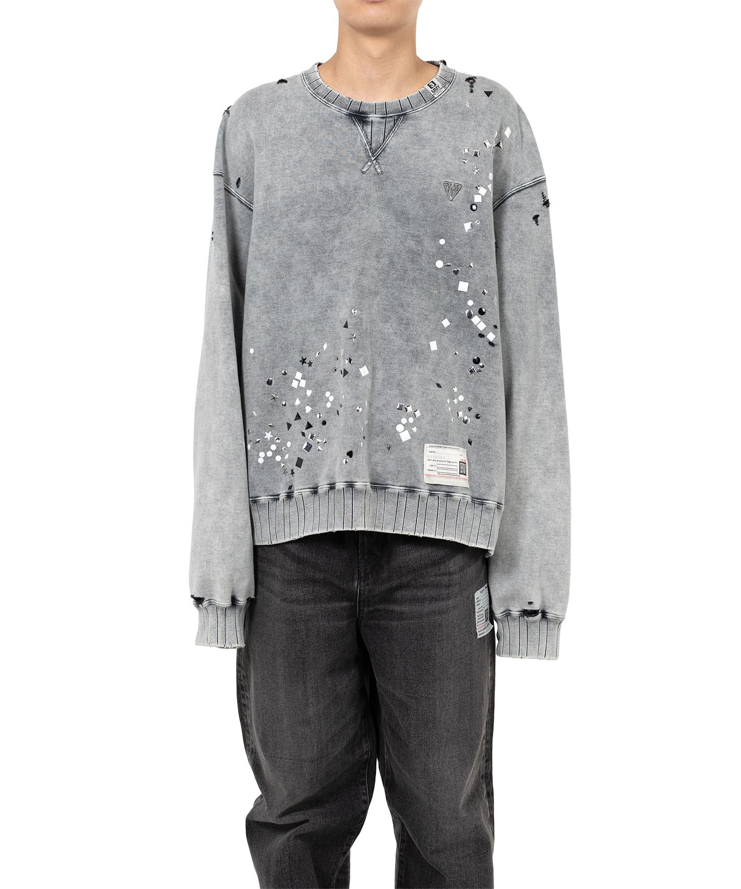 Embellished Bleached Sweatshirt