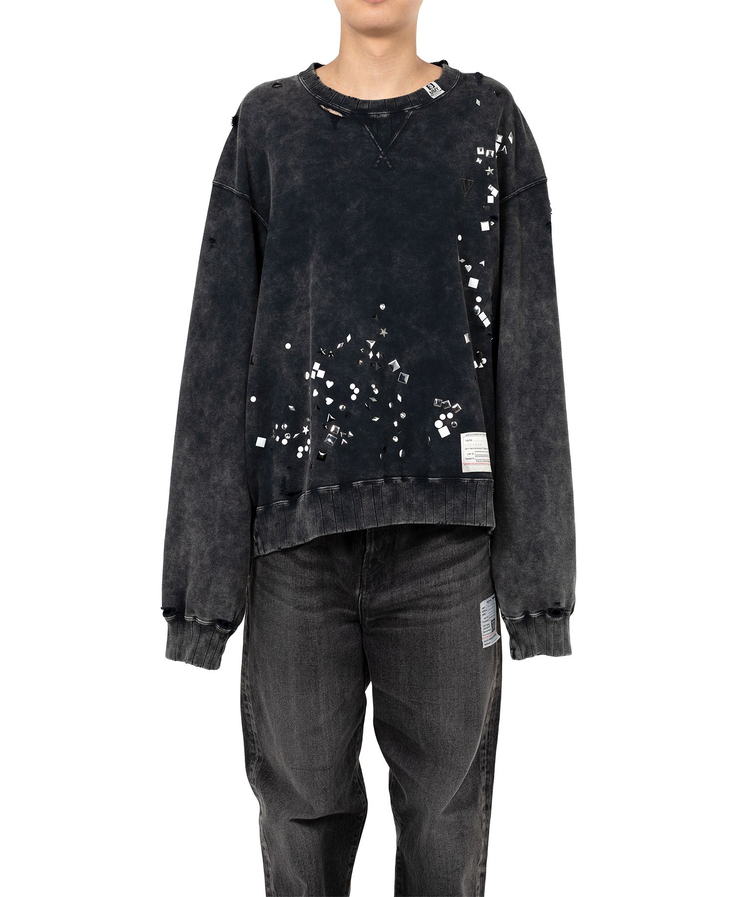 Embellished Bleached Sweatshirt