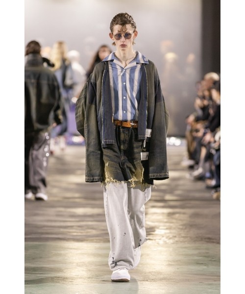 Waist Layered Denim Pants