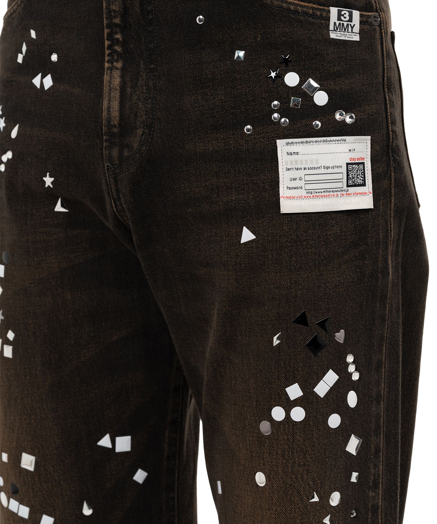 Embellished Denim Pants