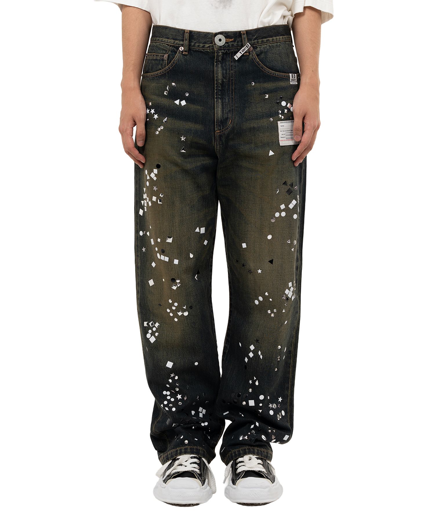 Embellished Denim Pants