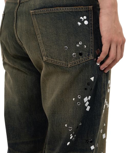 Embellished Denim Pants
