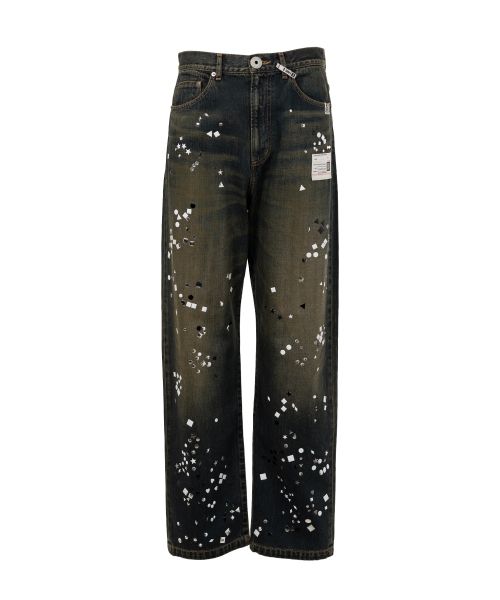 Embellished Denim Pants