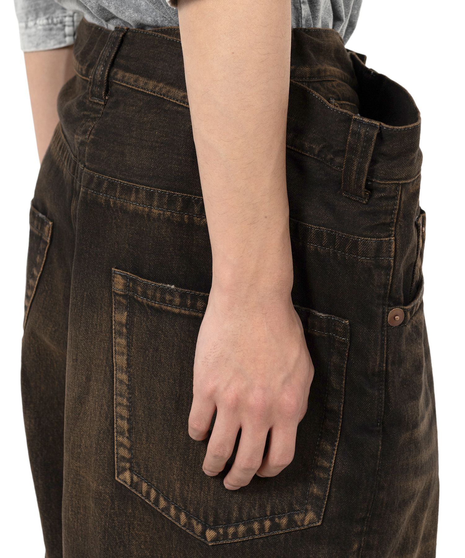 Huge Layered Denim Pants