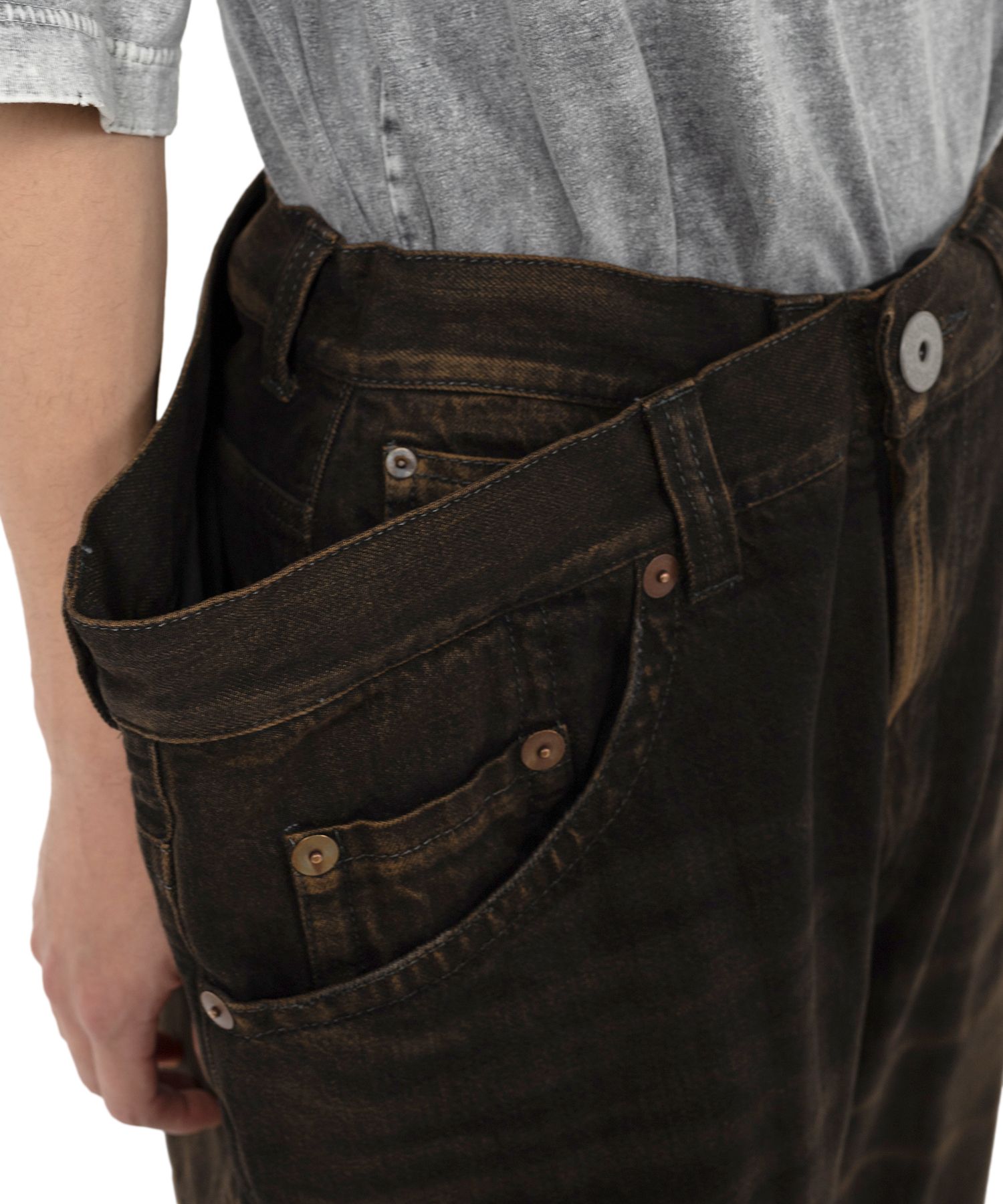 Huge Layered Denim Pants