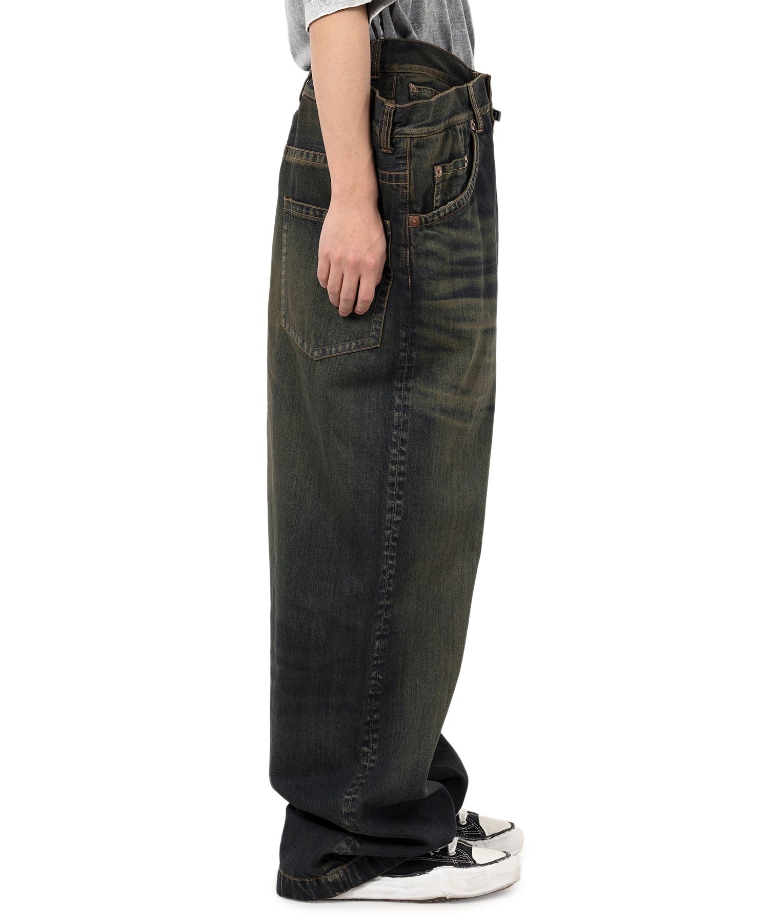 Huge Layered Denim Pants