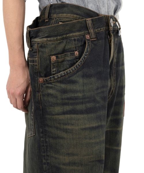 Huge Layered Denim Pants