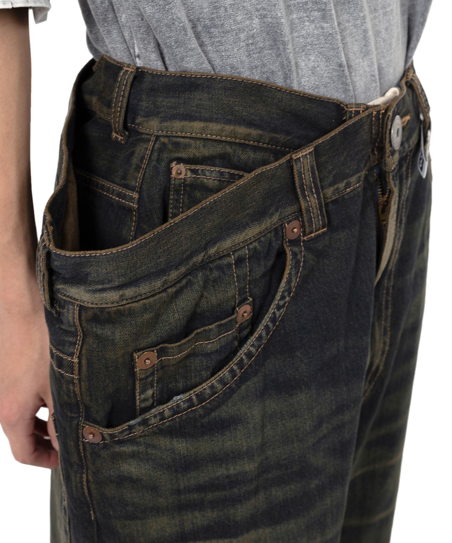 Huge Layered Denim Pants