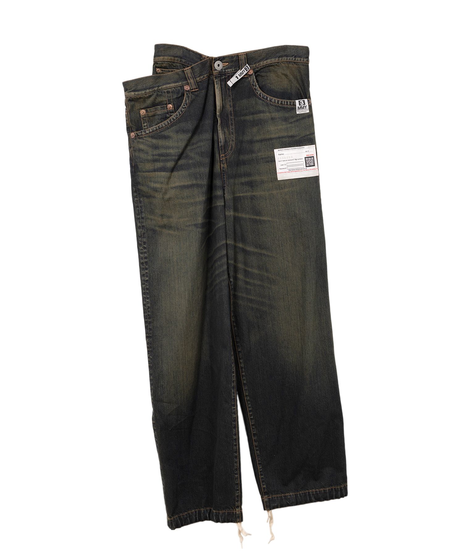 Huge Layered Denim Pants