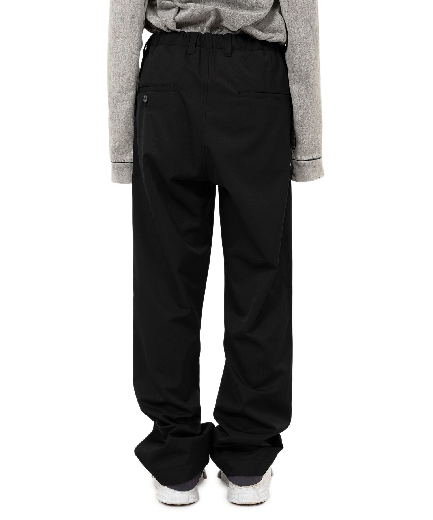 Mix Layered Wool Gabardine Pants