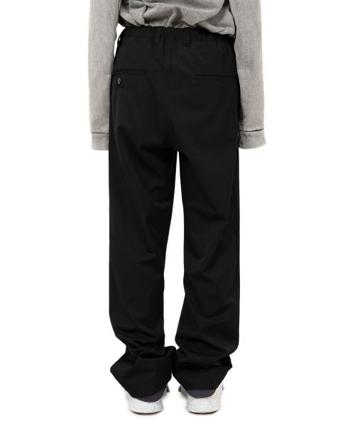 Mix Layered Wool Gabardine Pants
