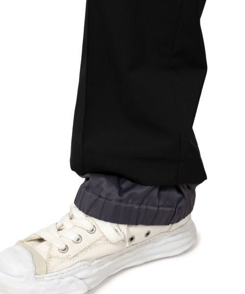 Mix Layered Wool Gabardine Pants