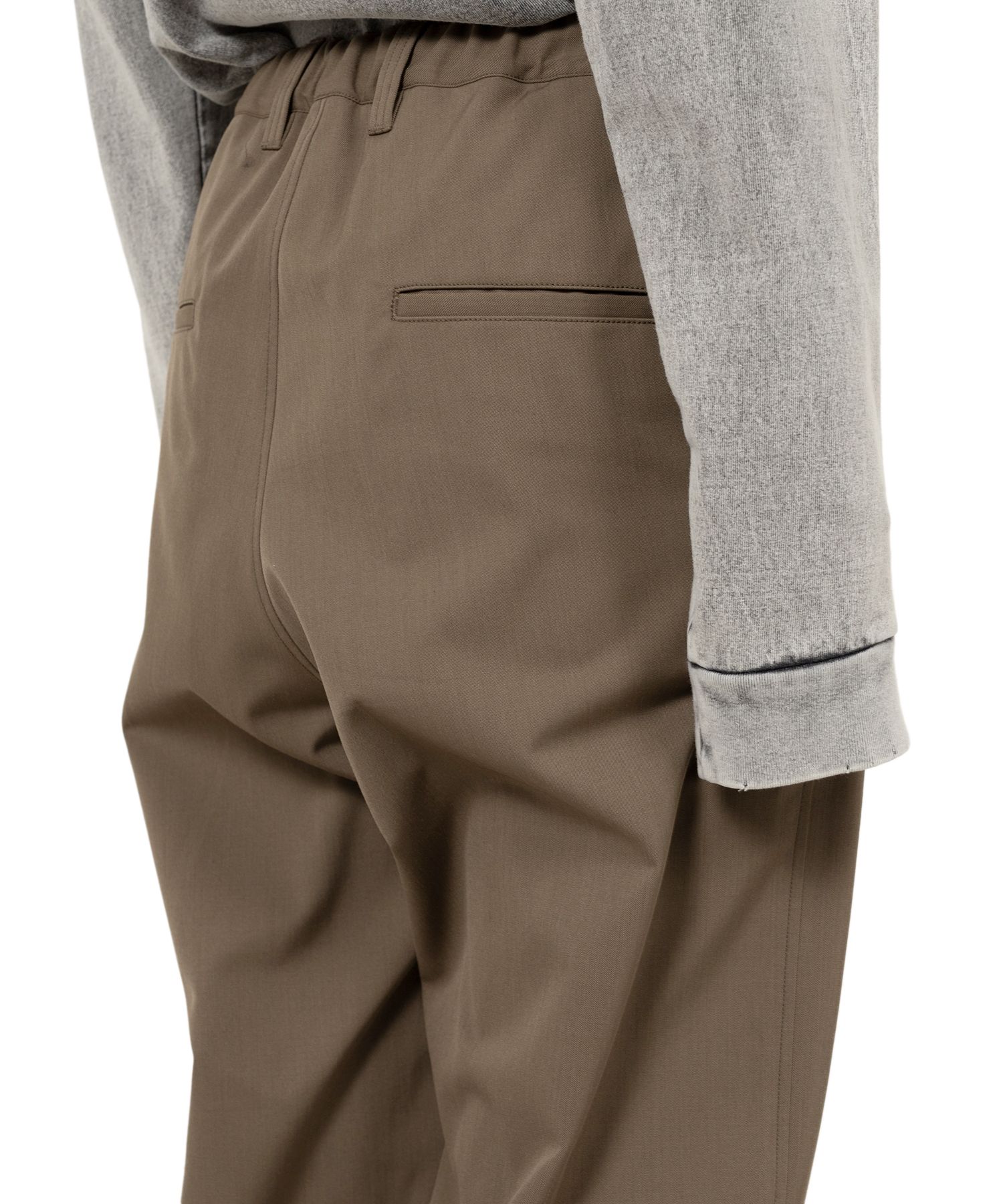 Mix Layered Wool Gabardine Pants