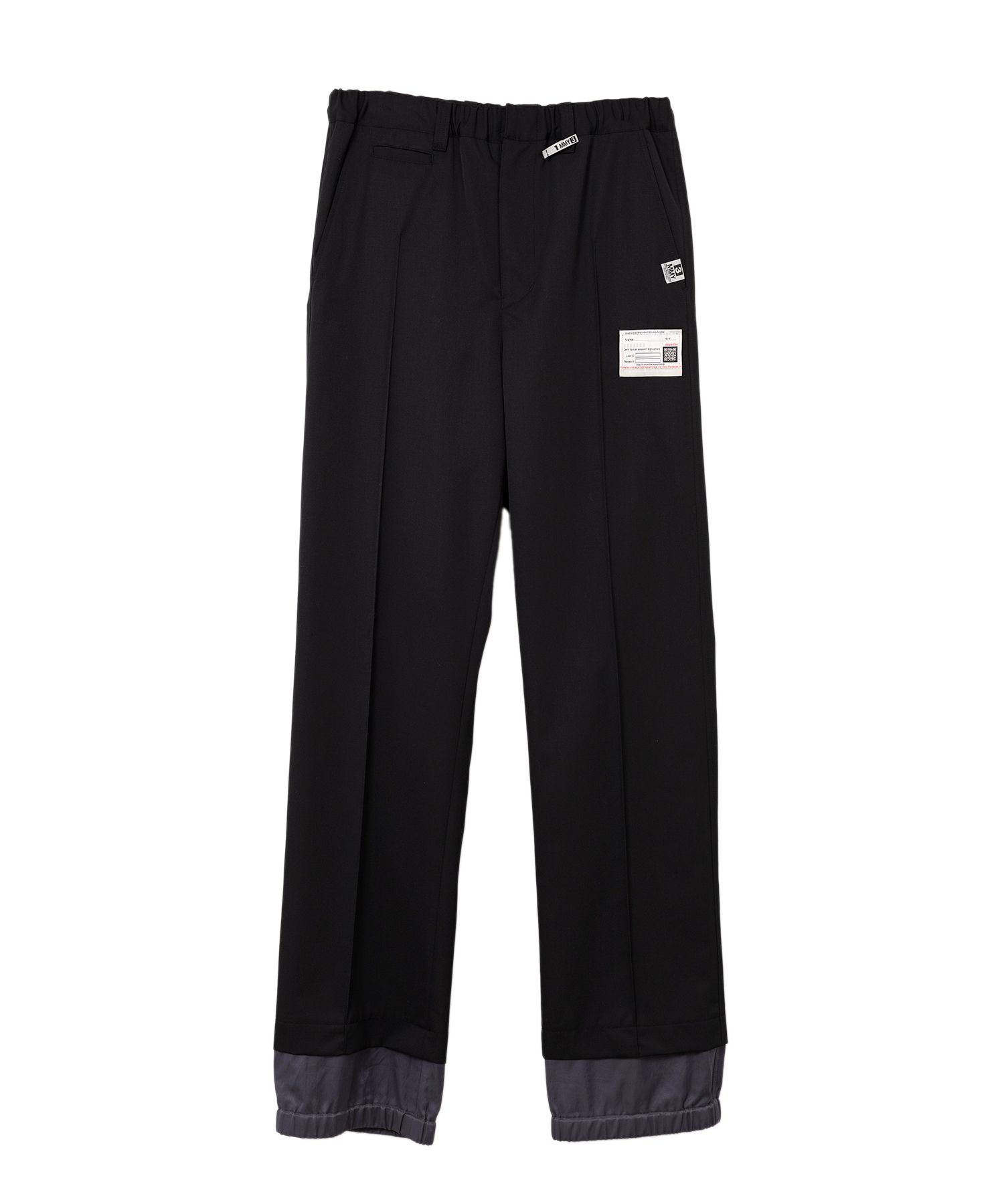 Mix Layered Wool Gabardine Pants