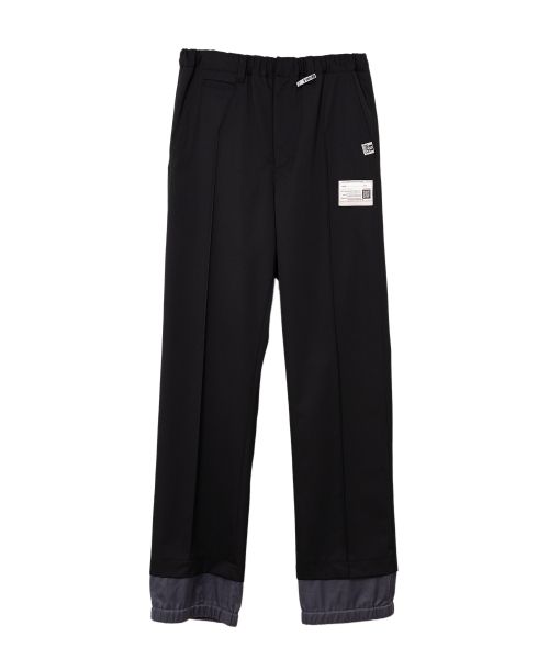 Mix Layered Wool Gabardine Pants