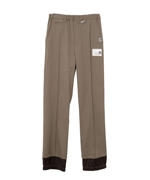 Mix Layered Wool Gabardine Pants