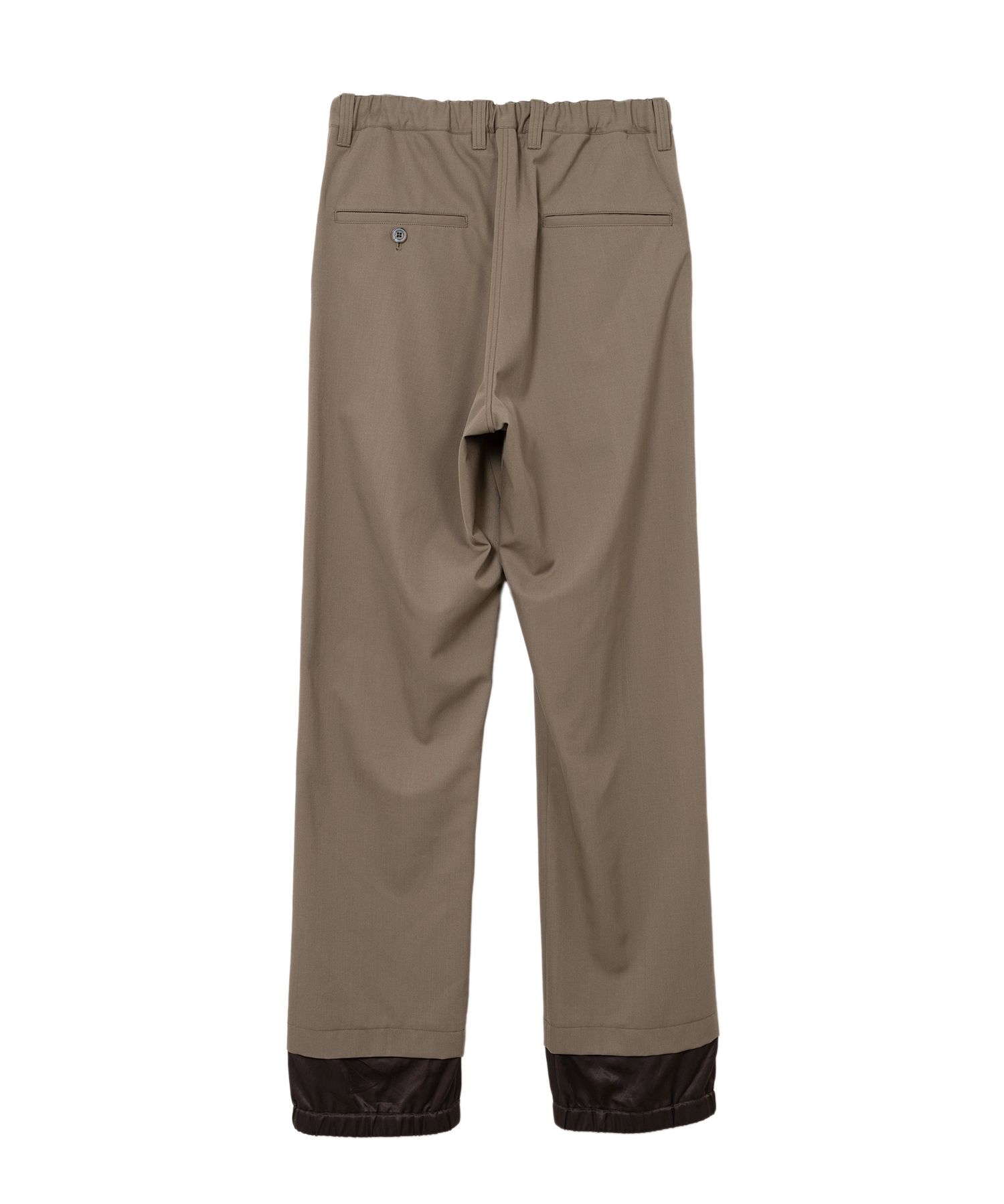 Mix Layered Wool Gabardine Pants