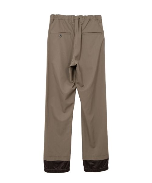 Mix Layered Wool Gabardine Pants