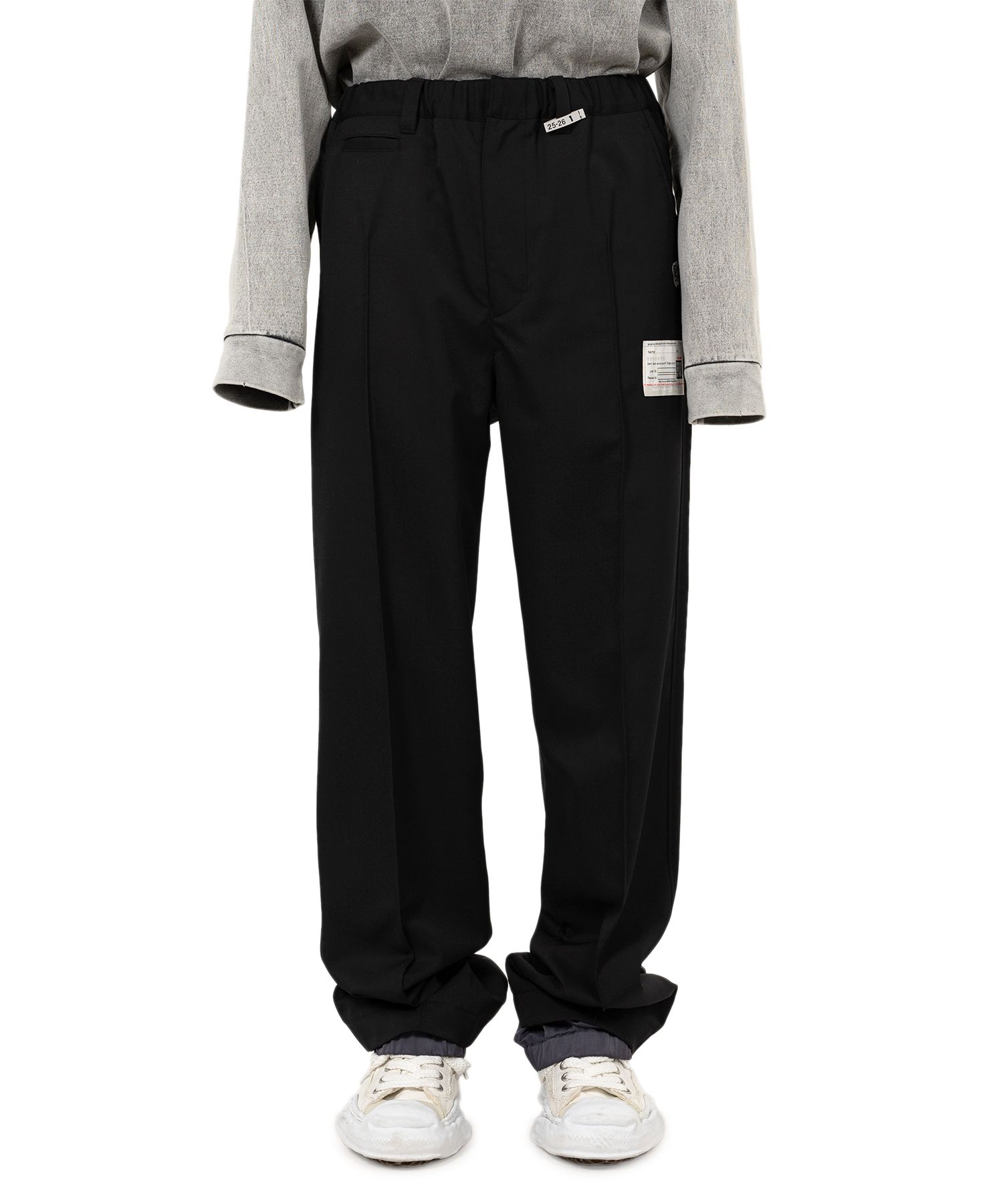 Mix Layered Wool Gabardine Pants