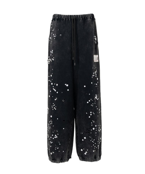 Embellished Bleached Sweat Pants