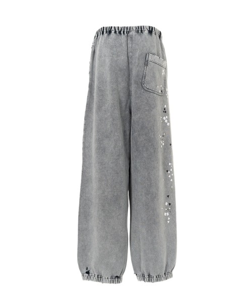 Embellished Bleached Sweat Pants