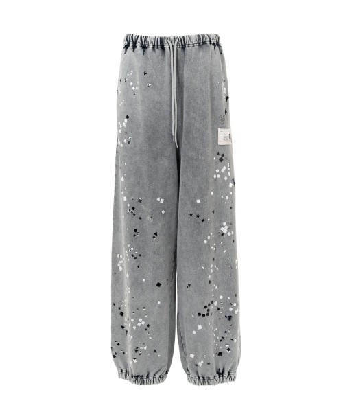 Embellished Bleached Sweat Pants