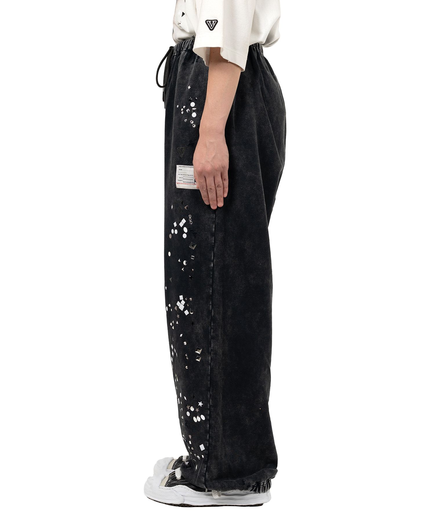 Embellished Bleached Sweat Pants