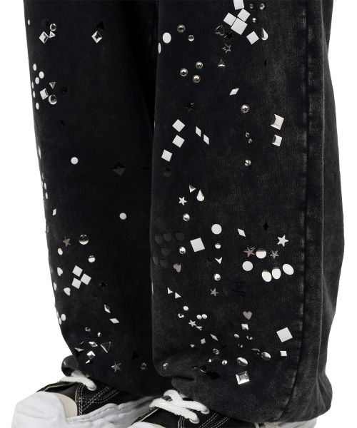 Embellished Bleached Sweat Pants